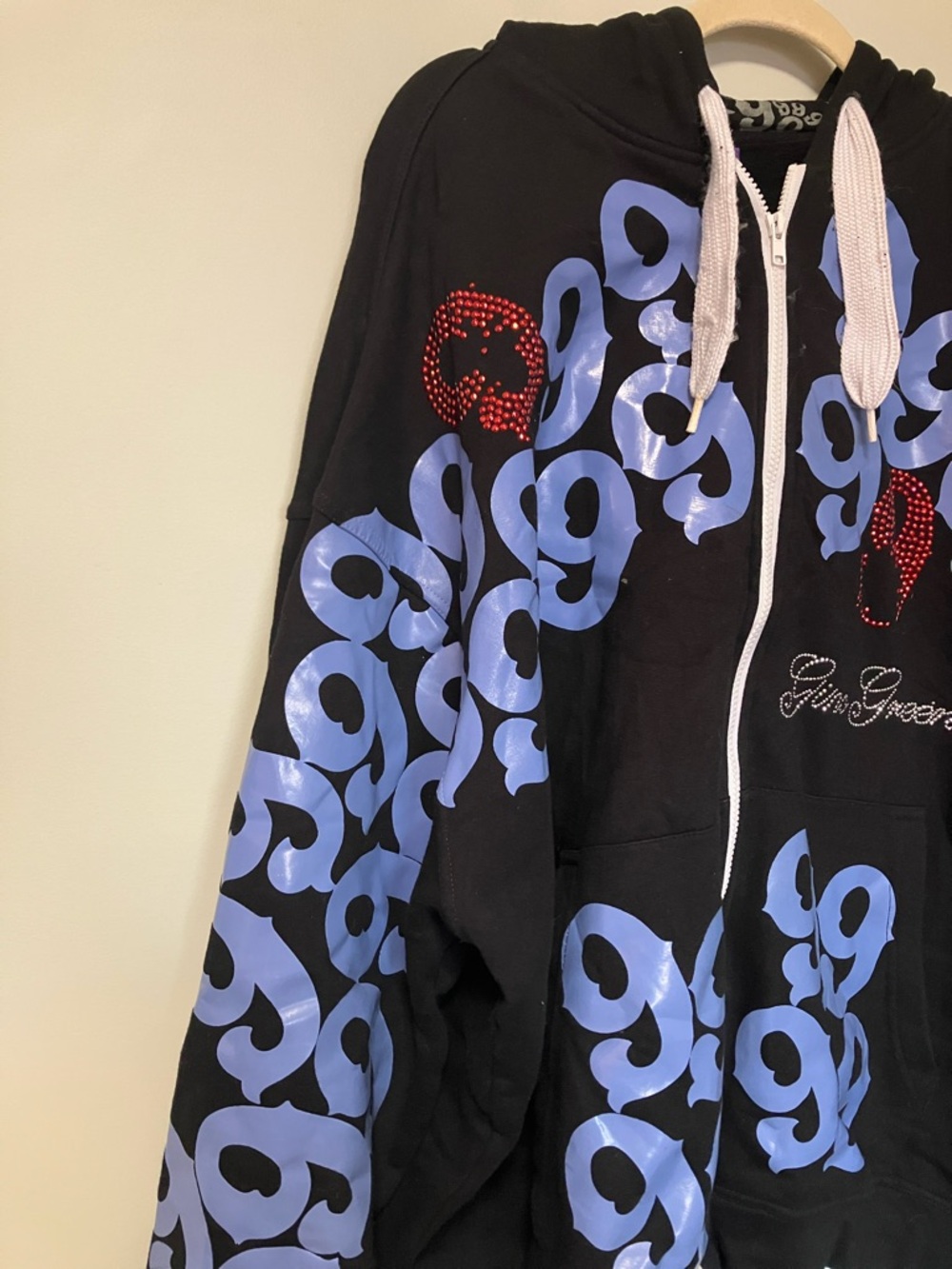 Gino green global Black Full Zip Hoodie - Picture 3 of 6